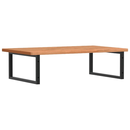 vidaXL Waschbeckenregal Wandmontage Stahl und Massivholz Buche