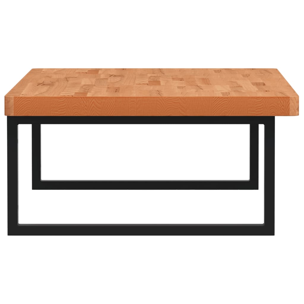 vidaXL Waschbeckenregal Wandmontage Stahl und Massivholz Buche