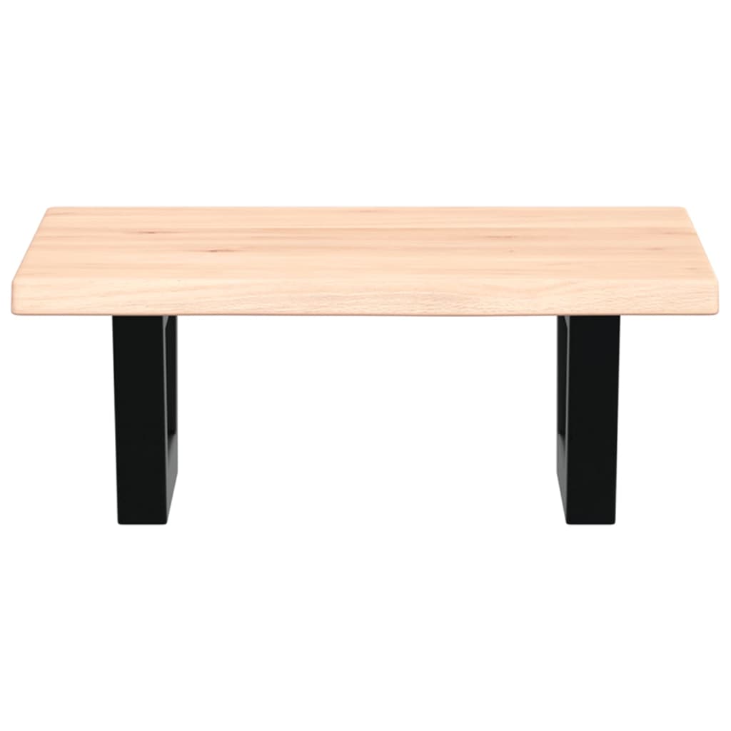 vidaXL Waschtischplatte mit Halterung Stahl und Massivholz Eiche