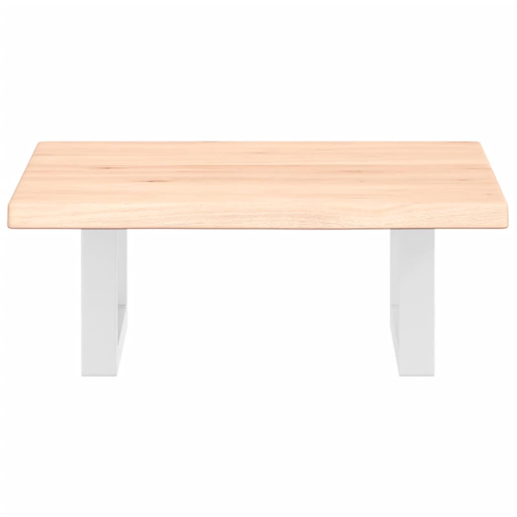 vidaXL Waschtischplatte mit Halterung Stahl und Massivholz Eiche