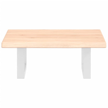 vidaXL Waschtischplatte mit Halterung Stahl und Massivholz Eiche