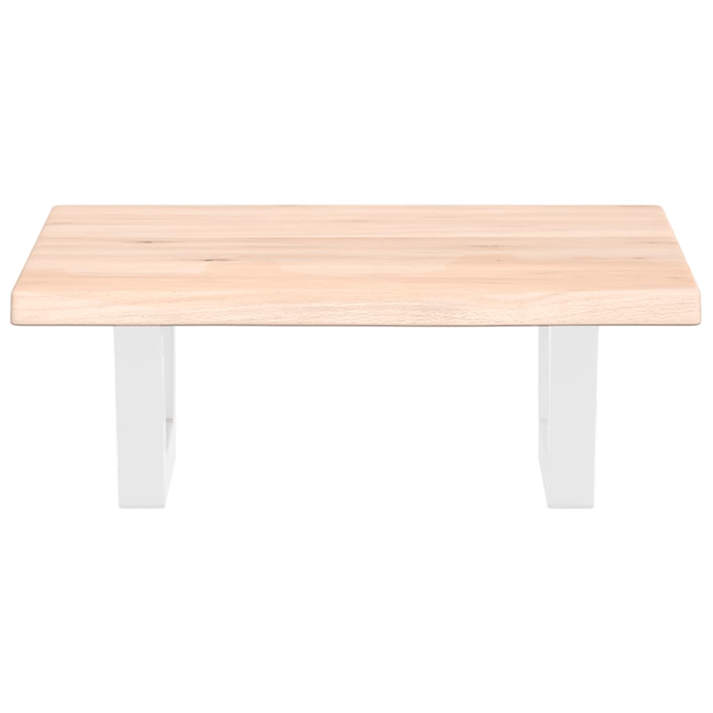 vidaXL Waschtischplatte mit Halterung Stahl und Massivholz Eiche