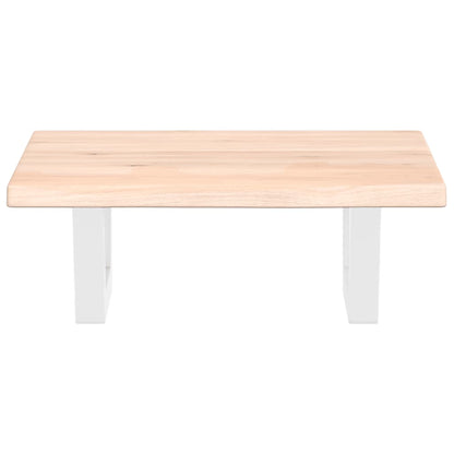 vidaXL Waschtischplatte mit Halterung Stahl und Massivholz Eiche