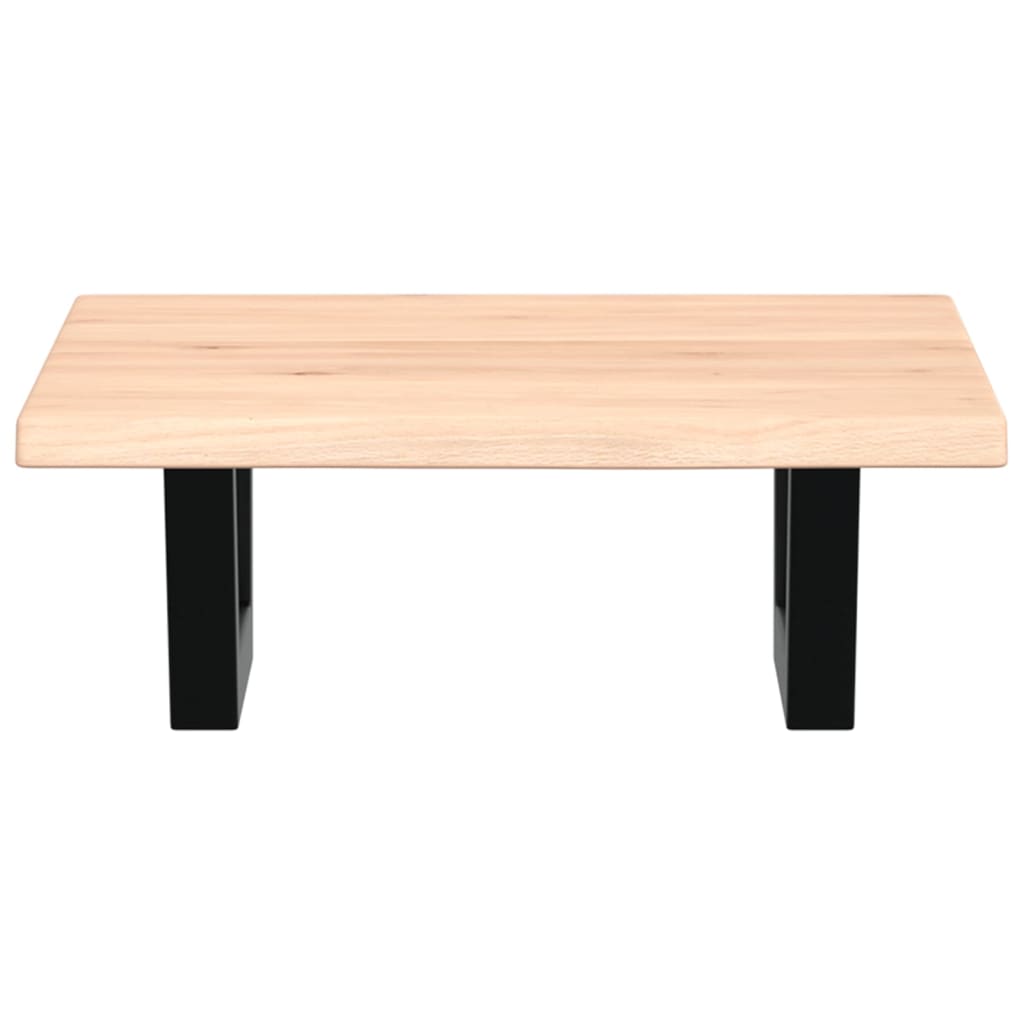 vidaXL Waschtischplatte mit Halterung Stahl und Massivholz Eiche