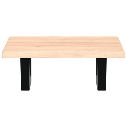 vidaXL Waschtischplatte mit Halterung Stahl und Massivholz Eiche