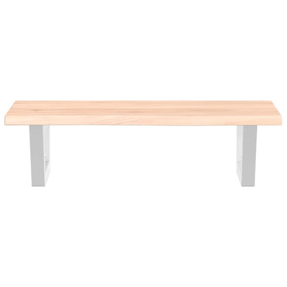 vidaXL Waschtischplatte mit Halterung Stahl und Massivholz Eiche