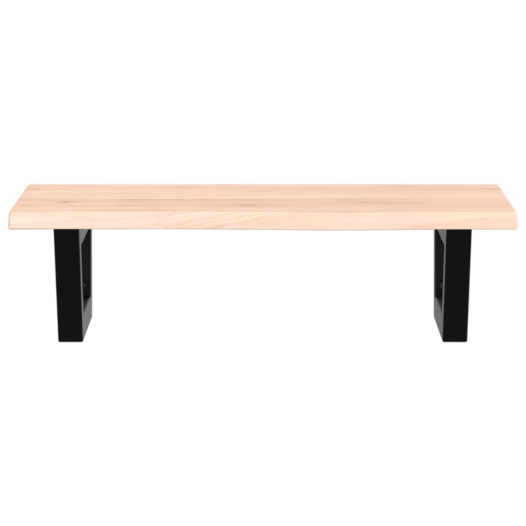 vidaXL Waschtischplatte mit Halterung Stahl und Massivholz Eiche