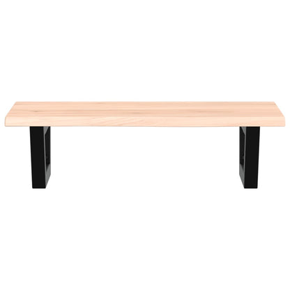 vidaXL Waschtischplatte mit Halterung Stahl und Massivholz Eiche