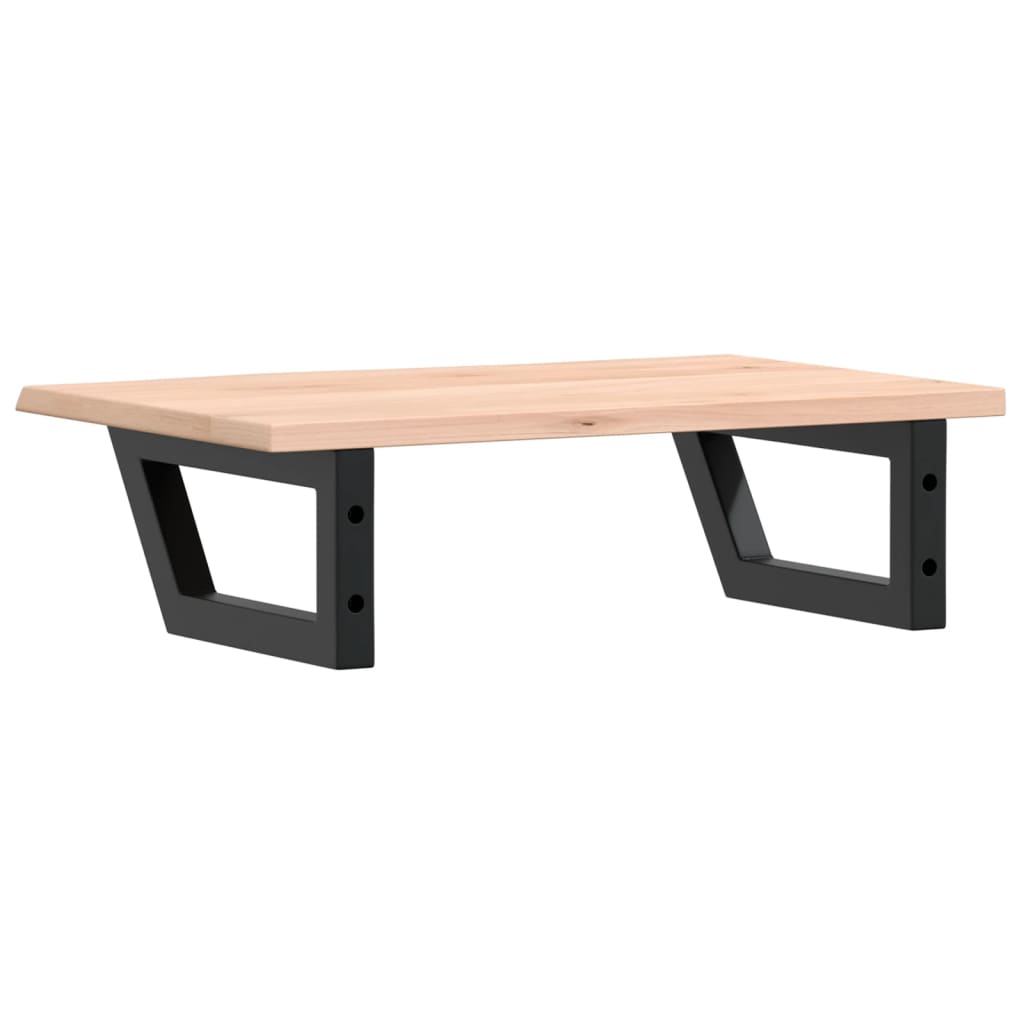 vidaXL Waschtischplatte mit Halterung Stahl und Massivholz Eiche