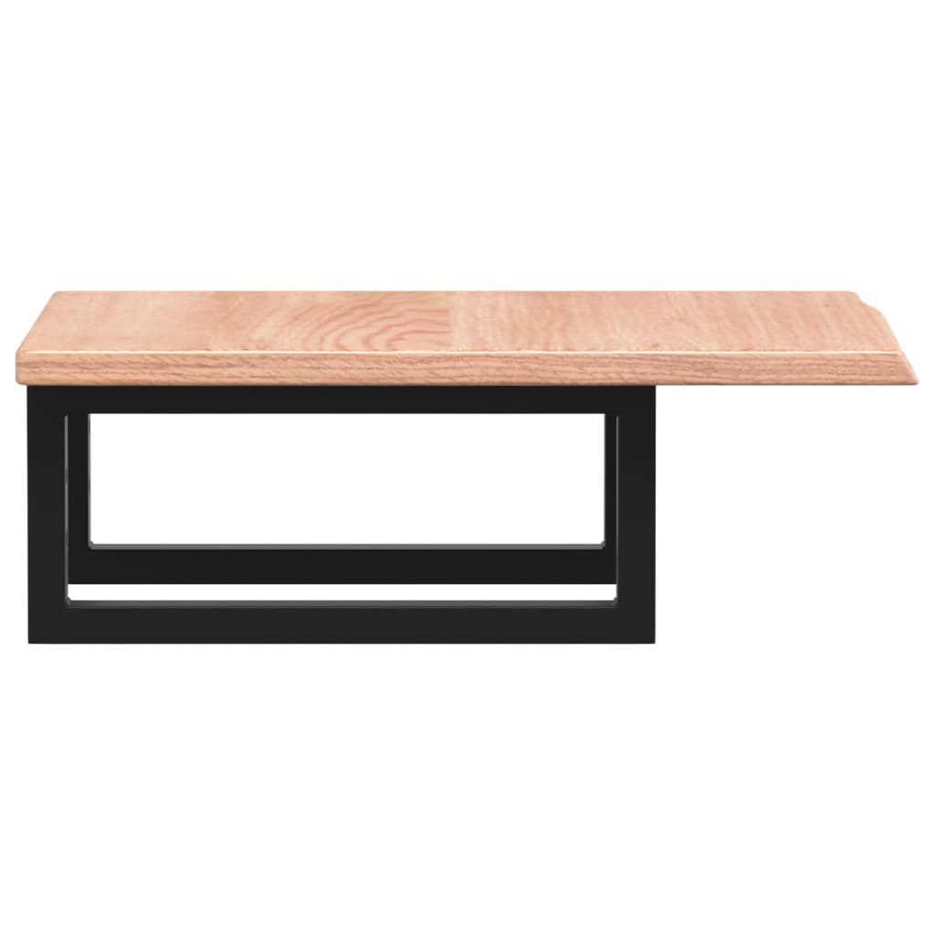 vidaXL Waschtischplatte mit Halterung Stahl und Massivholz Eiche