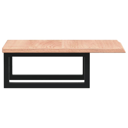 vidaXL Waschtischplatte mit Halterung Stahl und Massivholz Eiche