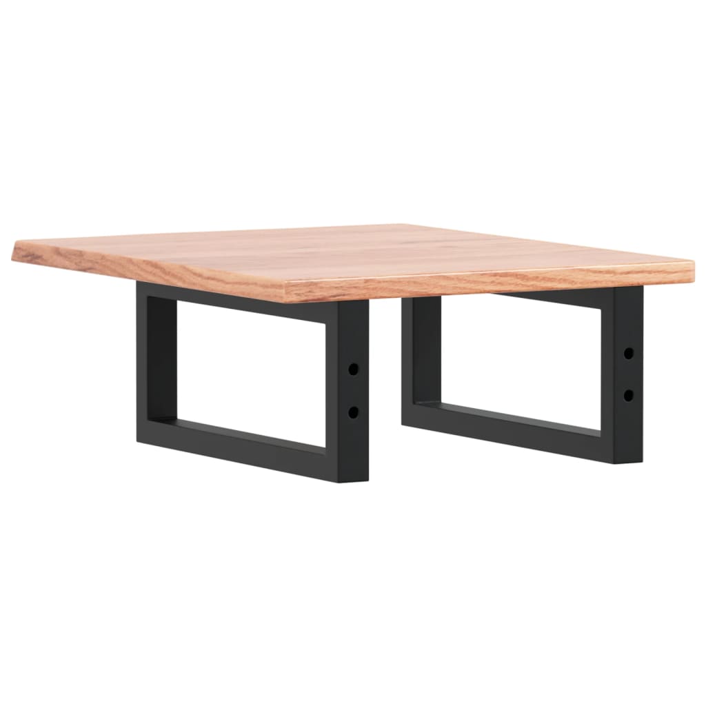 vidaXL Waschtischplatte mit Halterung Stahl und Massivholz Eiche