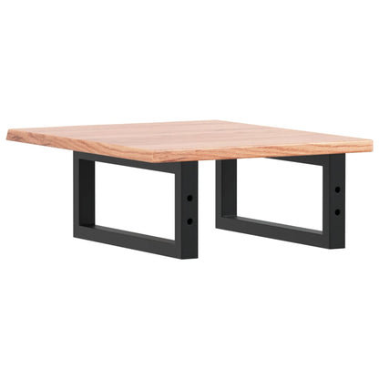 vidaXL Waschtischplatte mit Halterung Stahl und Massivholz Eiche