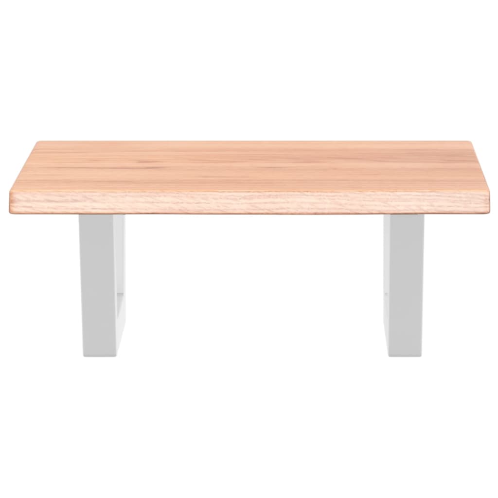 vidaXL Waschtischplatte mit Halterung Stahl und Massivholz Eiche