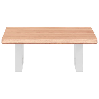 vidaXL Waschtischplatte mit Halterung Stahl und Massivholz Eiche