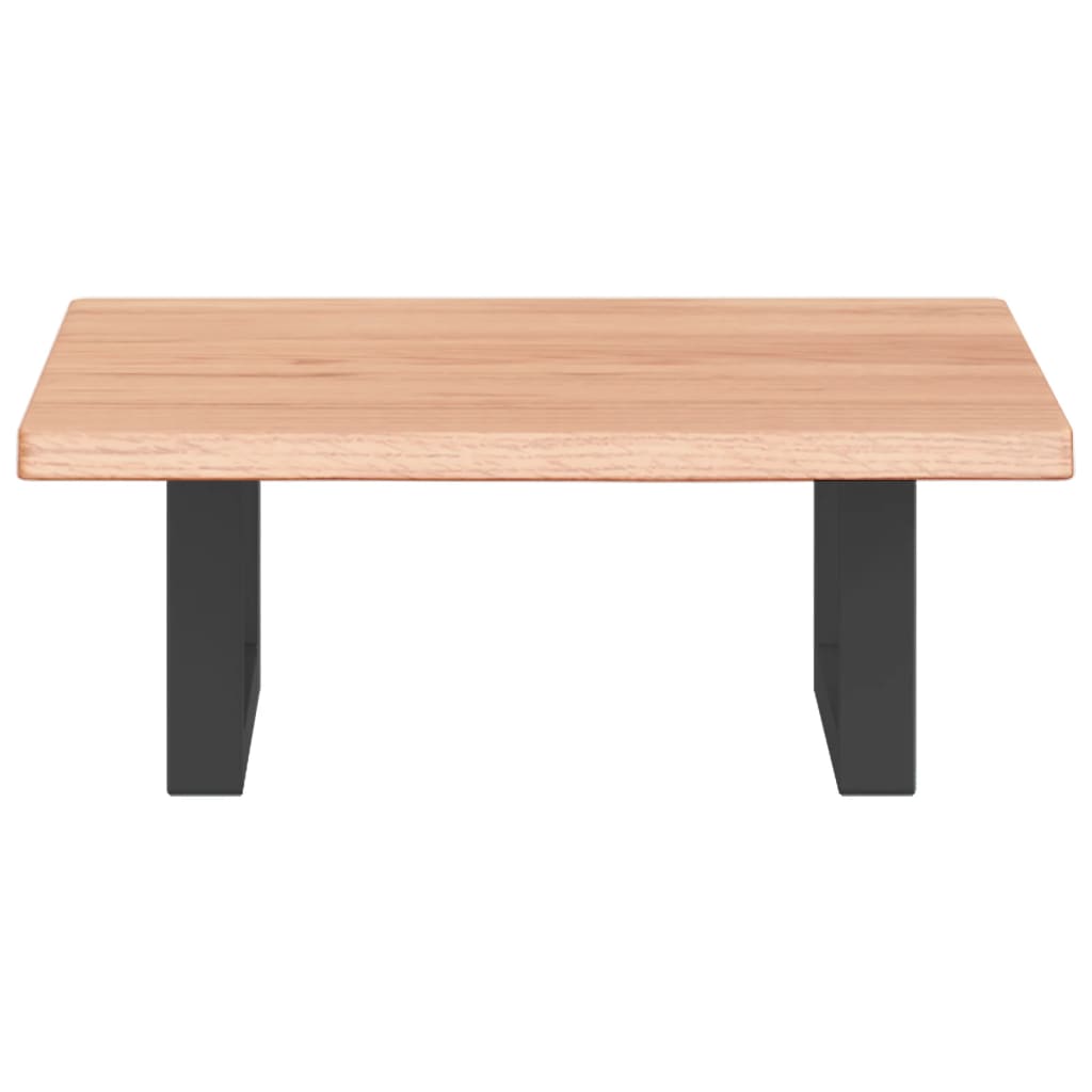 vidaXL Waschtischplatte mit Halterung Stahl und Massivholz Eiche