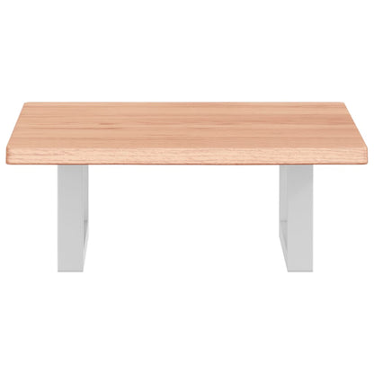 vidaXL Waschtischplatte mit Halterung Stahl und Massivholz Eiche
