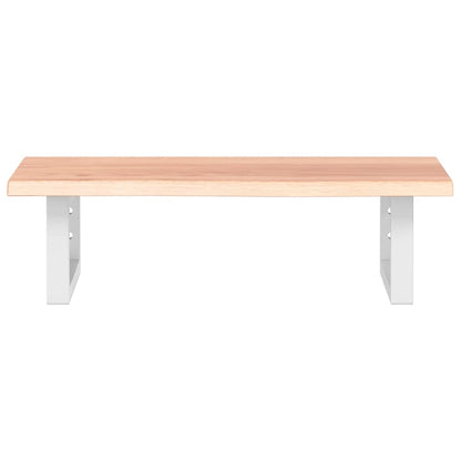 vidaXL Waschtischplatte mit Halterung Stahl und Massivholz Eiche