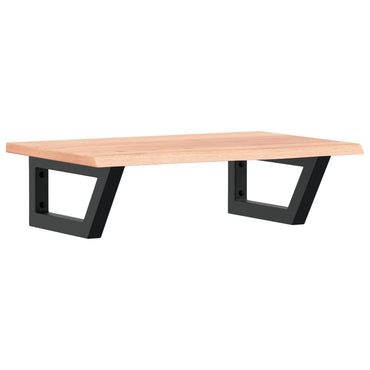 vidaXL Waschtischplatte mit Halterung Stahl und Massivholz Eiche