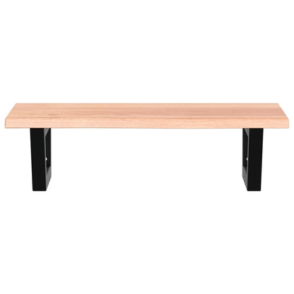 vidaXL Waschtischplatte mit Halterung Stahl und Massivholz Eiche