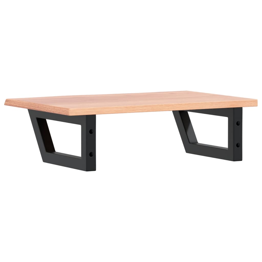 vidaXL Waschtischplatte mit Halterung Stahl und Massivholz Eiche