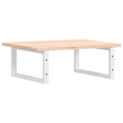 vidaXL Waschtischplatte mit Halterung Stahl und Massivholz Eiche