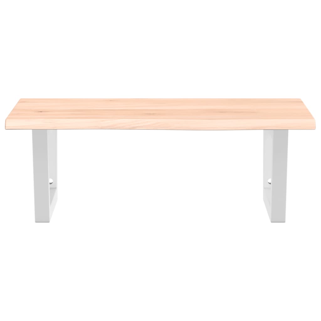 vidaXL Waschtischplatte mit Halterung Stahl und Massivholz Eiche