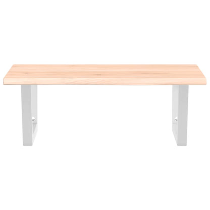 vidaXL Waschtischplatte mit Halterung Stahl und Massivholz Eiche