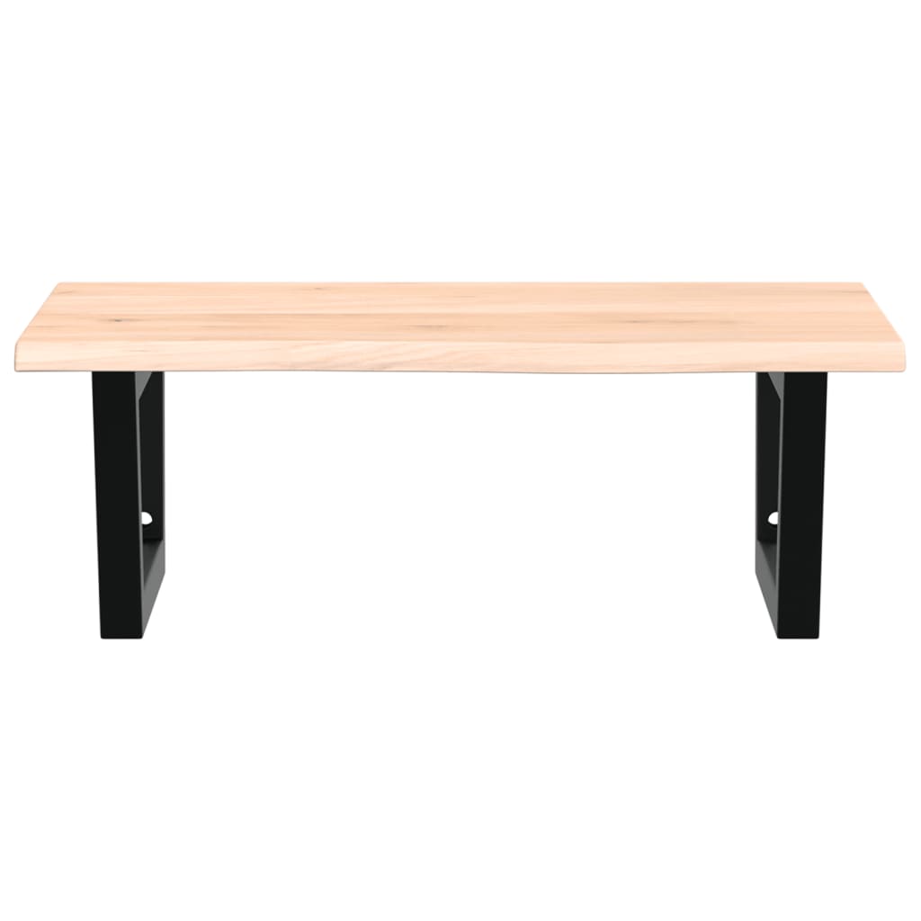 vidaXL Waschtischplatte mit Halterung Stahl und Massivholz Eiche