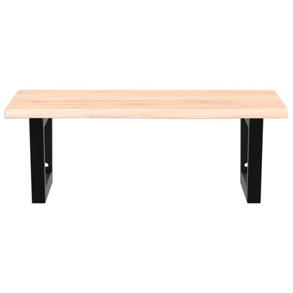 vidaXL Waschtischplatte mit Halterung Stahl und Massivholz Eiche
