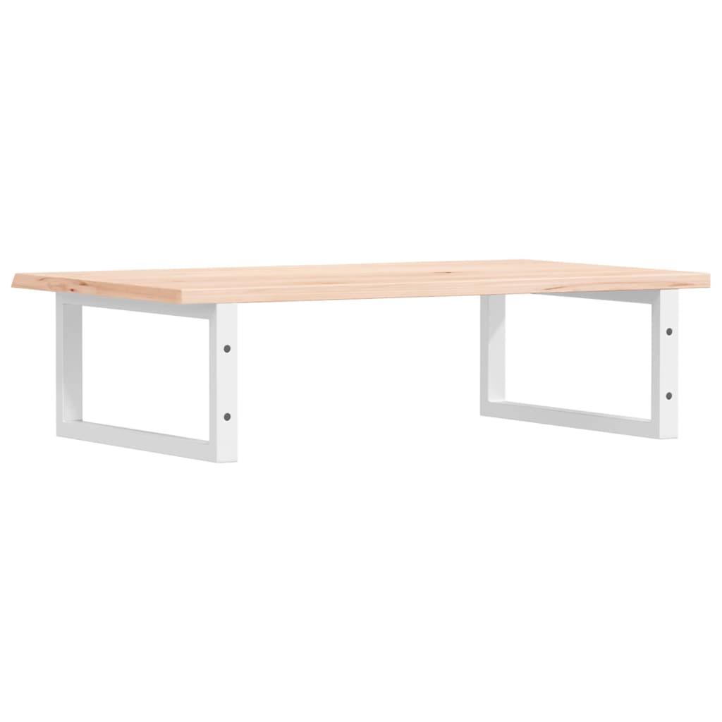 vidaXL Waschtischplatte mit Halterung Stahl und Massivholz Eiche