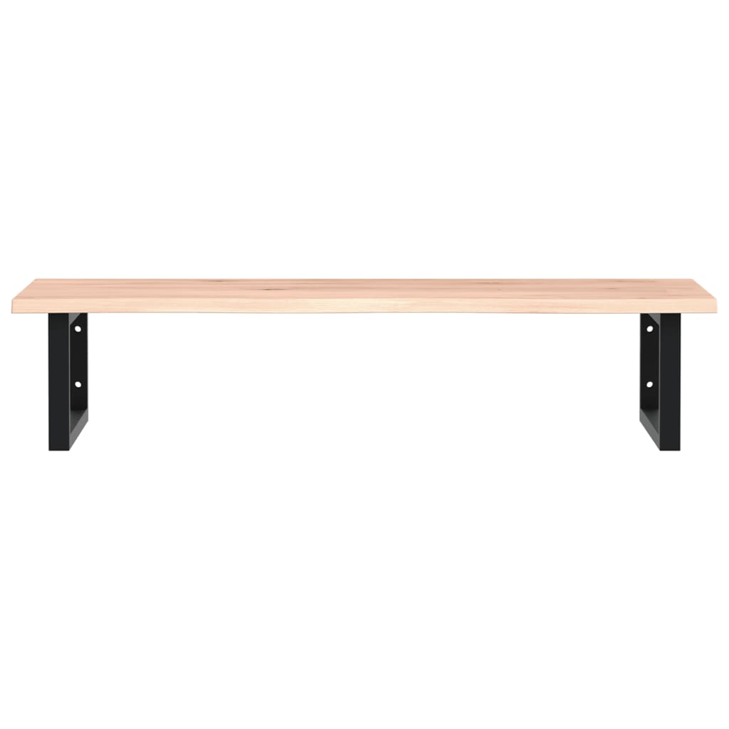 vidaXL Waschtischplatte mit Halterung Stahl und Massivholz Eiche