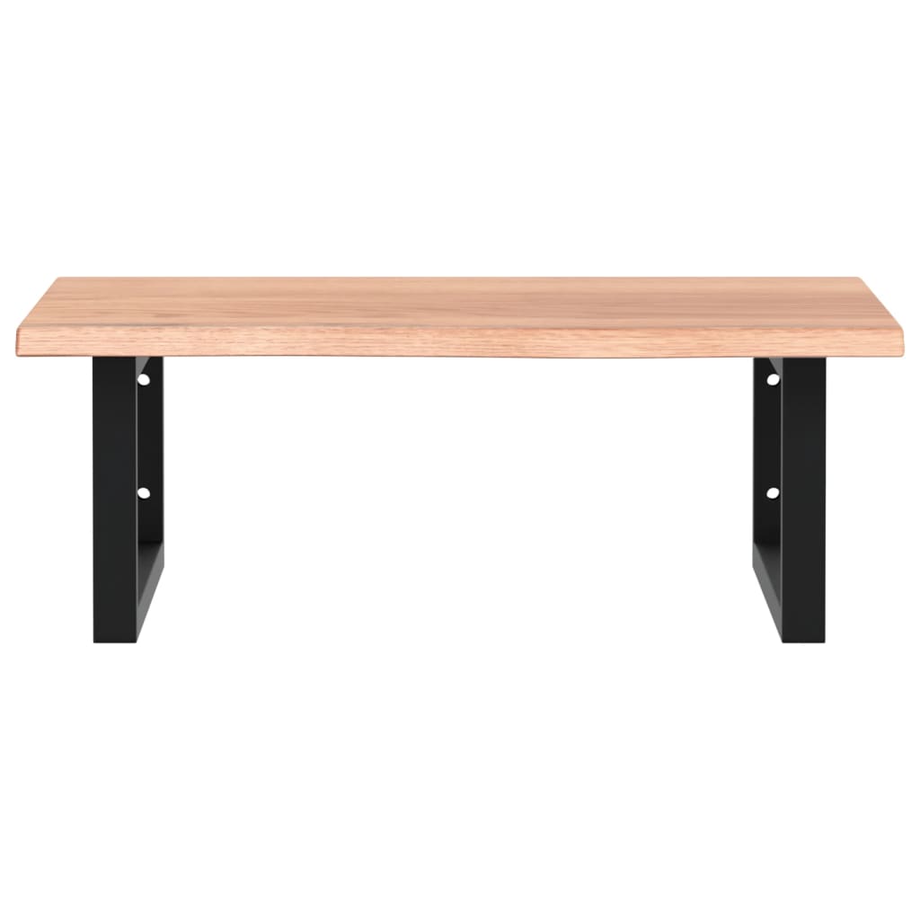vidaXL Waschtischplatte mit Halterung Stahl und Massivholz Eiche