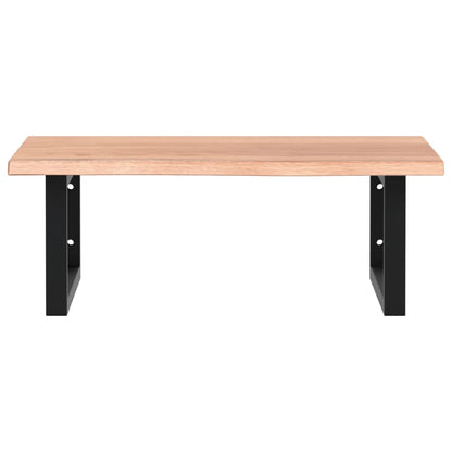 vidaXL Waschtischplatte mit Halterung Stahl und Massivholz Eiche