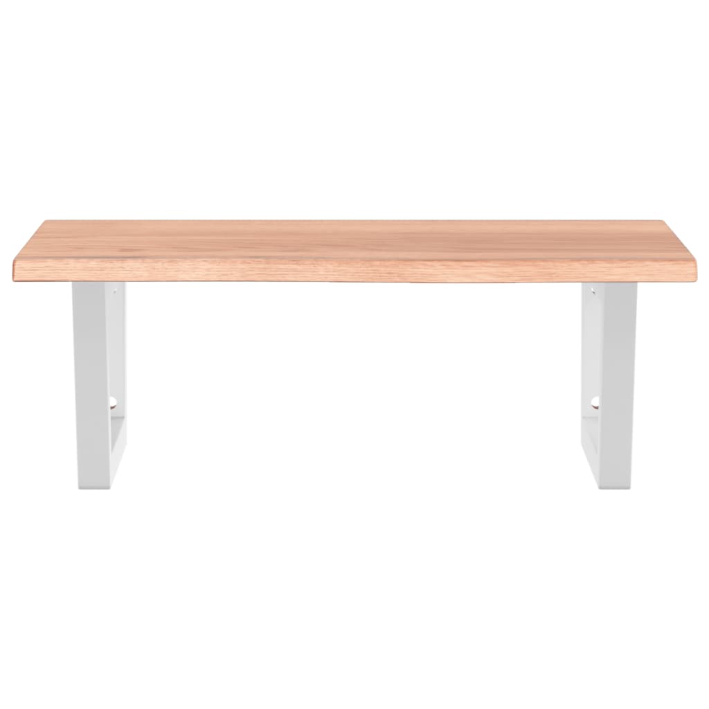 vidaXL Waschtischplatte mit Halterung Stahl und Massivholz Eiche