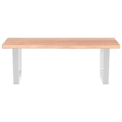 vidaXL Waschtischplatte mit Halterung Stahl und Massivholz Eiche