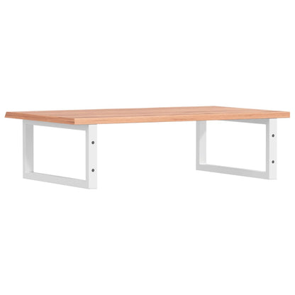 vidaXL Waschtischplatte mit Halterung Stahl und Massivholz Eiche