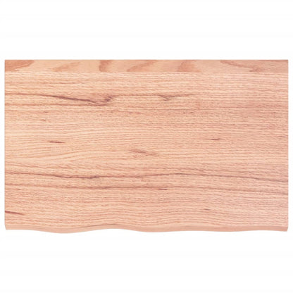 vidaXL Waschtischplatte mit Halterung Stahl und Massivholz Eiche