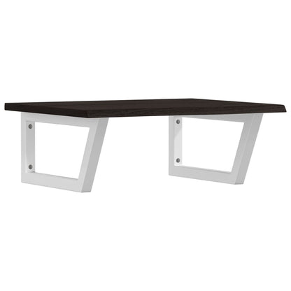 vidaXL Waschtischplatte mit Halterung Stahl und Massivholz Eiche