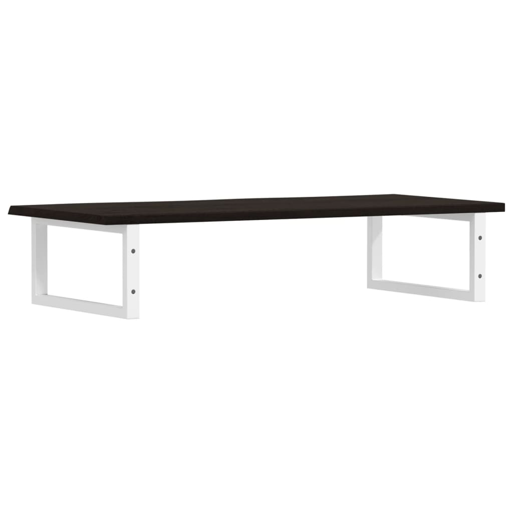 vidaXL Waschtischplatte mit Halterung Stahl und Massivholz Eiche