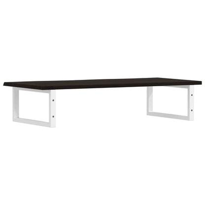 vidaXL Waschtischplatte mit Halterung Stahl und Massivholz Eiche