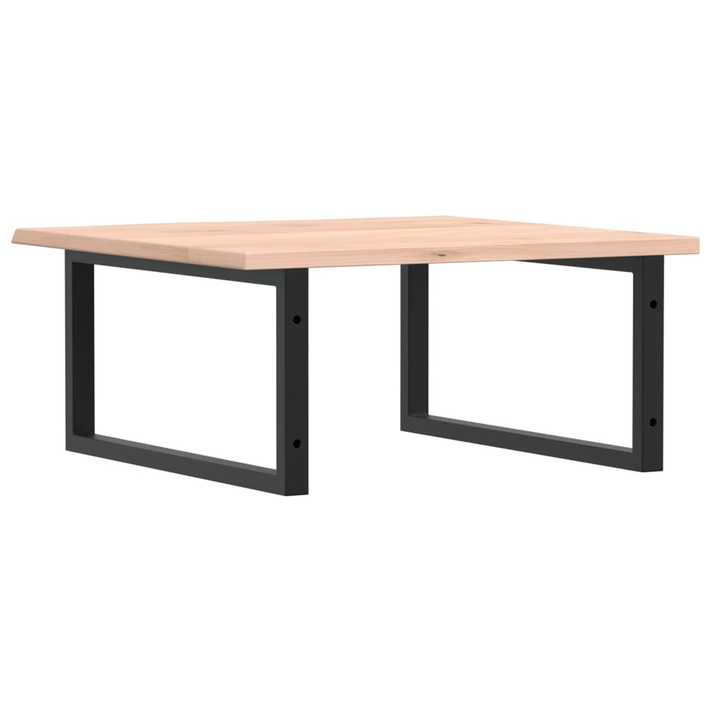 vidaXL Waschtischplatte mit Halterung Stahl und Massivholz Eiche