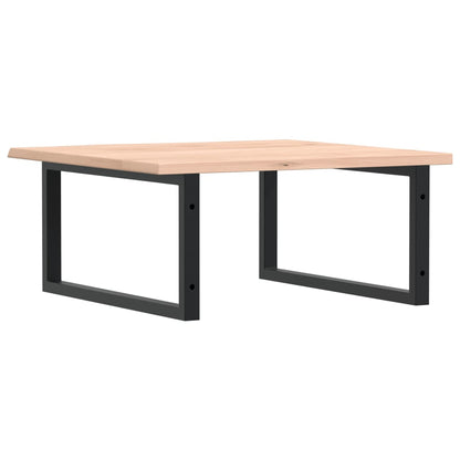 vidaXL Waschtischplatte mit Halterung Stahl und Massivholz Eiche