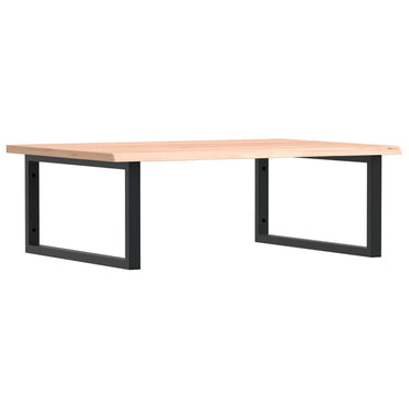 vidaXL Waschtischplatte mit Halterung Stahl und Massivholz Eiche