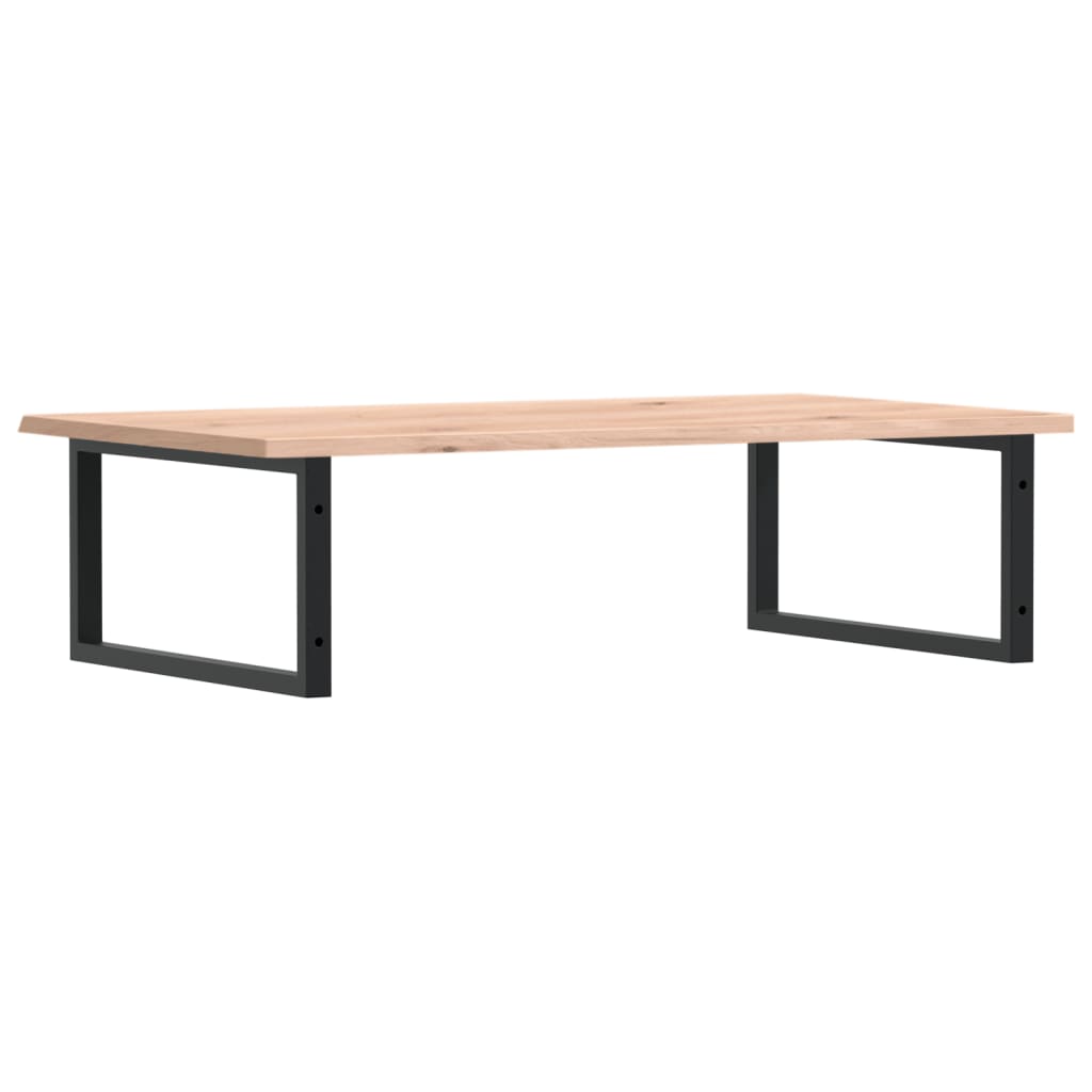 vidaXL Waschtischplatte mit Halterung Stahl und Massivholz Eiche