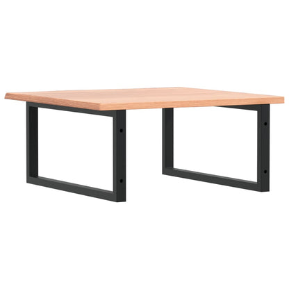 vidaXL Waschtischplatte mit Halterung Stahl und Massivholz Eiche