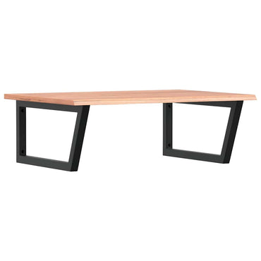 vidaXL Waschtischplatte mit Halterung Stahl und Massivholz Eiche