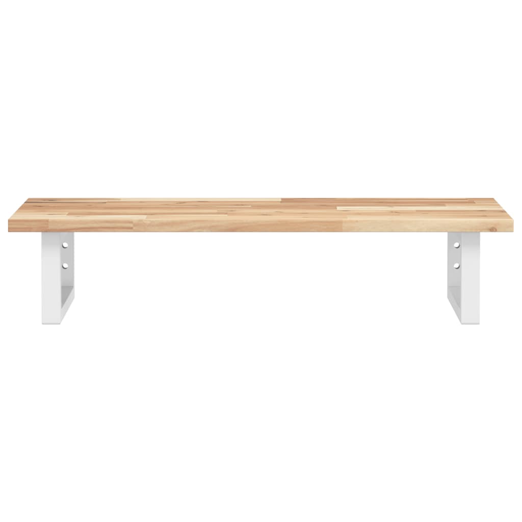 vidaXL Waschbeckenregal Wandmontage Stahl und Akazienholz