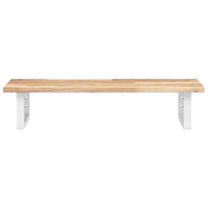 vidaXL Waschbeckenregal Wandmontage Stahl und Akazienholz