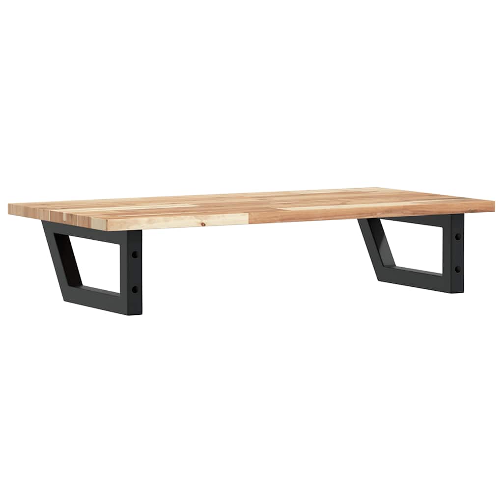 vidaXL Waschbeckenregal Wandmontage Stahl und Akazienholz